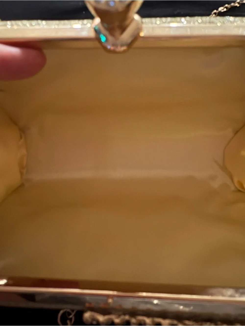Gold Crystal Embellished Evening Clutch
